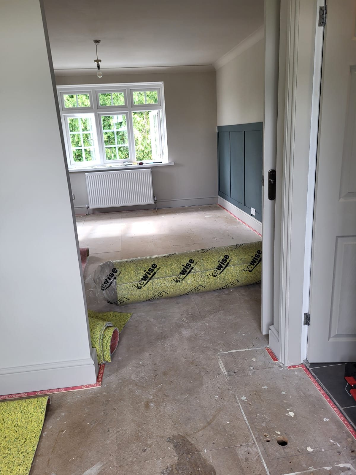 Hallway with new flooring finished